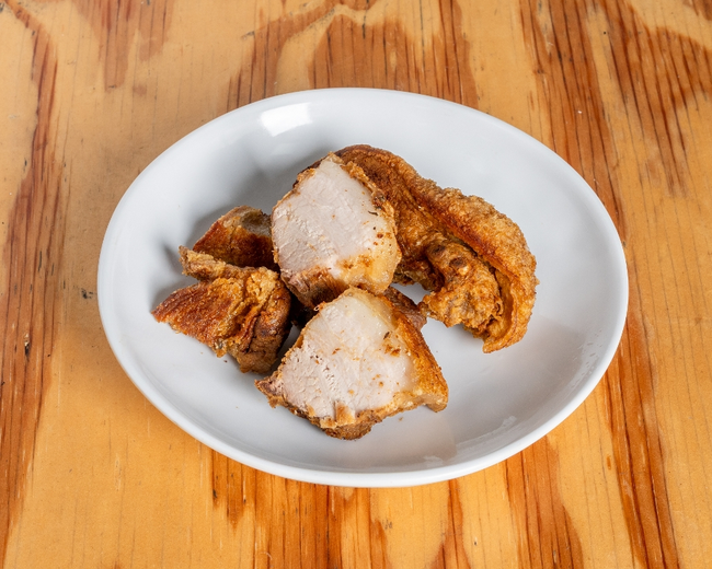 Serving Chicharron Frito (Fried Pork Belly) 1/2#
