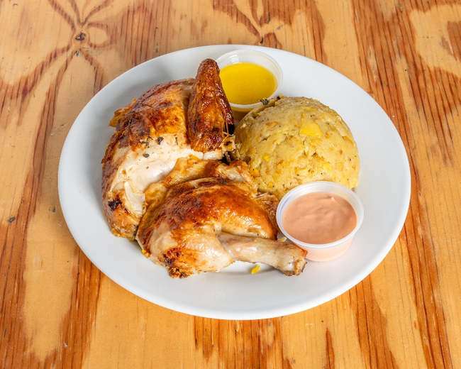 Mofongo Plate Chicken Half Pollo
