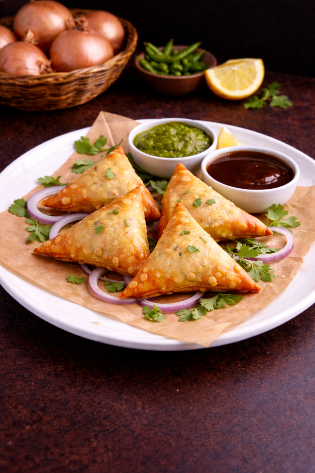 Onion Samosa (4 pcs)