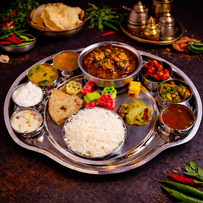 Goat Thali (Serves 2 people)