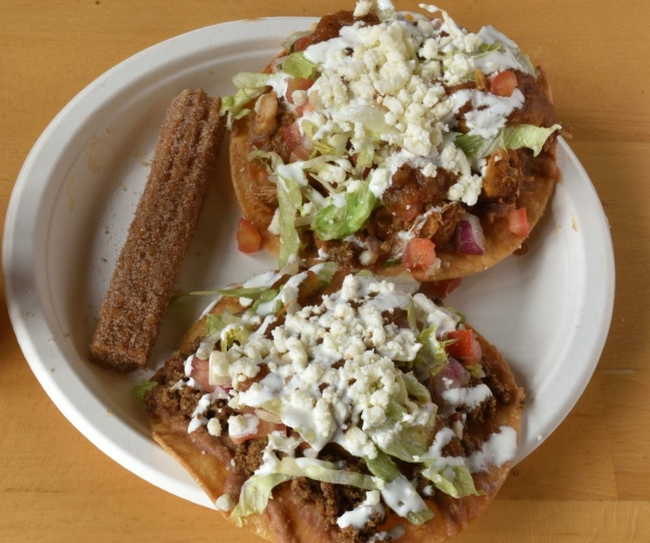 Lunch Specials - Chicken & Beef Tostada Lunch And 8" Churro