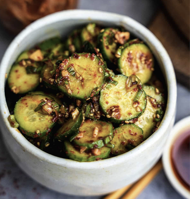 Spicy Cucumber Salad.