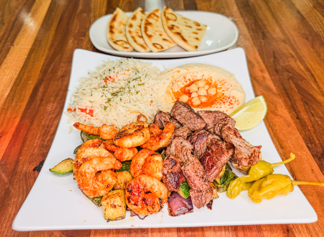 Filet Mignon and Shrimp Platter