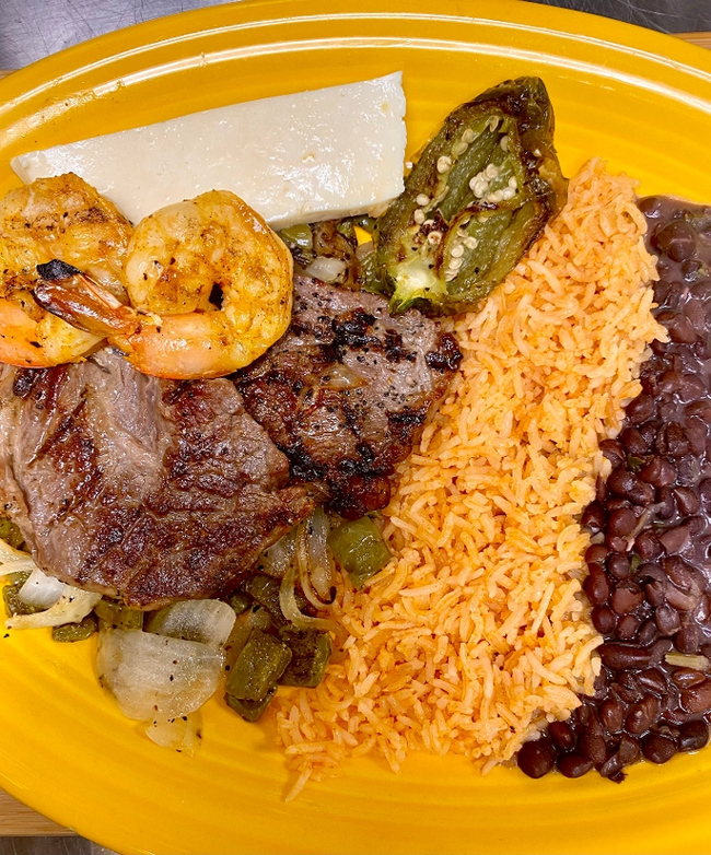 Carne Asada w/ Shrimp