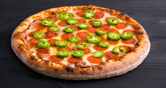 Thick Crust Pepperoni & Jalapeno Pizza