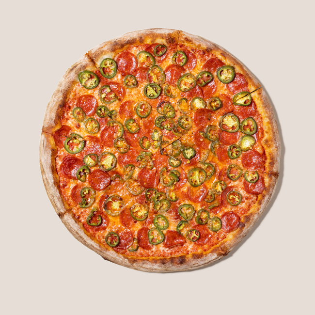 Gabriella's Hand Stretched Pepperoni & Jalapeño Pizza (14" Medium)
