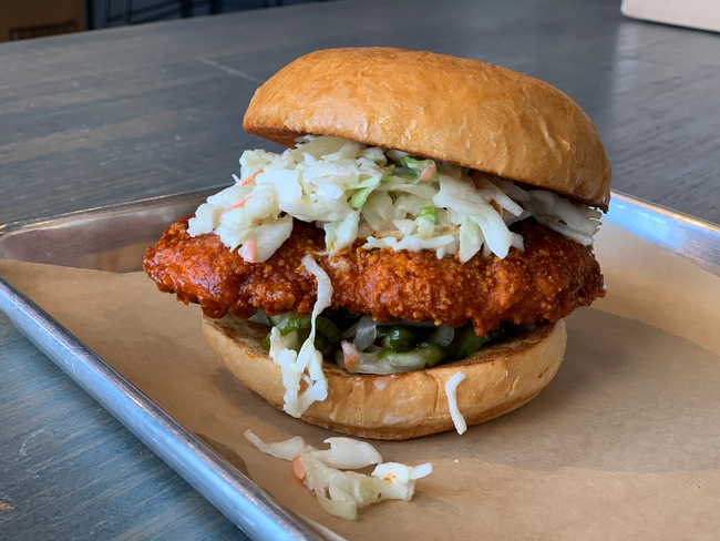 Fried Nashville Hot Chicken Sandwich