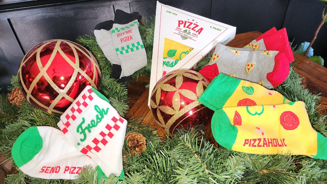 PIZZA SOCKS 4-pack!