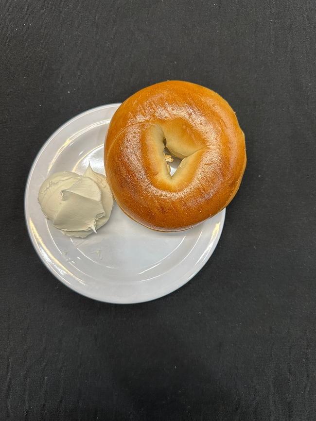 Bialy with Cream Cheese
