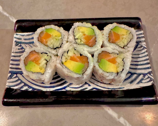 Salmon avocado add cucumber