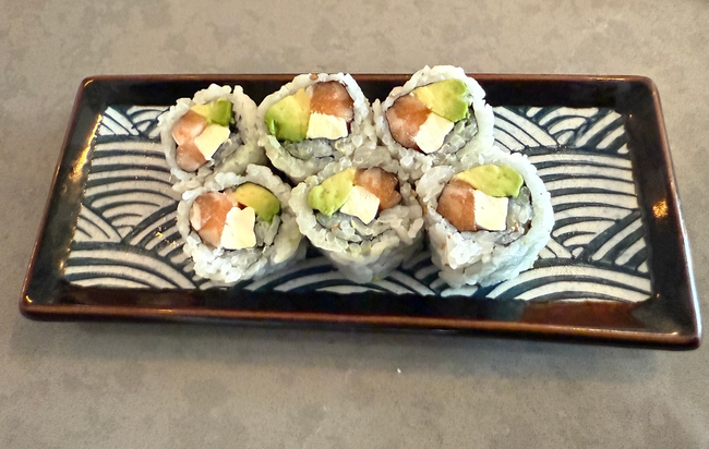 Salmon avocado add cream cheese