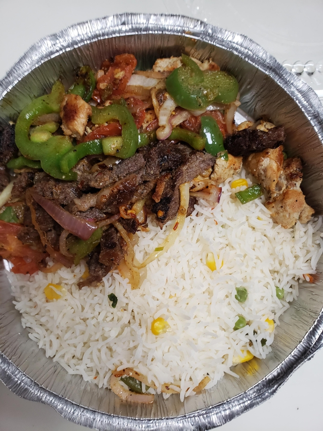 Fajitas with chicken and veggies