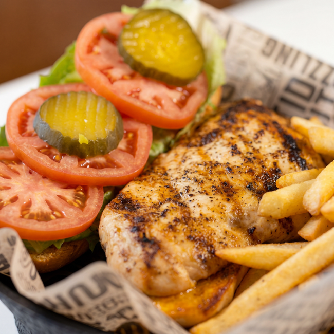 Grilled Chicken Po'Boy (1 Side)