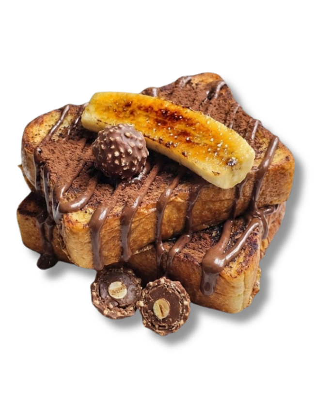 Ferrero Banana Brûlée French Toast