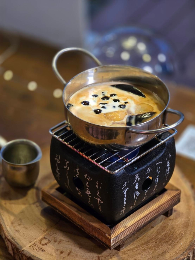 Black Sesame Mochi Milk Tea