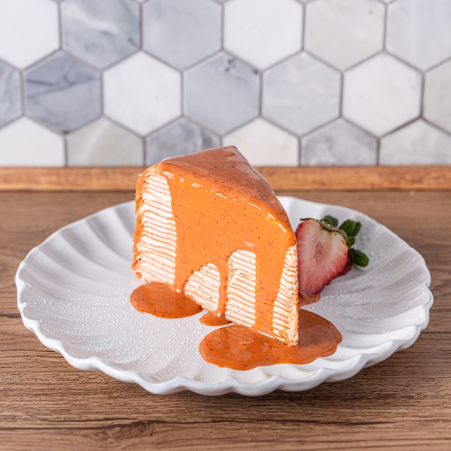 THAI TEA CREPE CAKE (Slice)