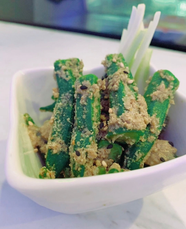 🍃 Okra with Cucumber Appetizer