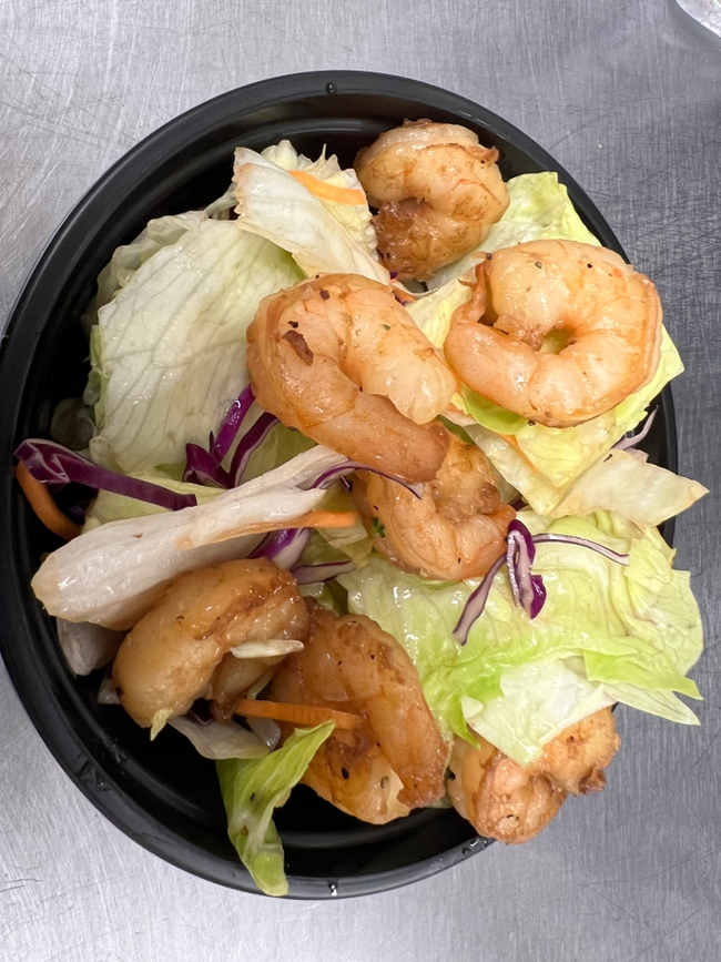 Teriyaki shrimp salad