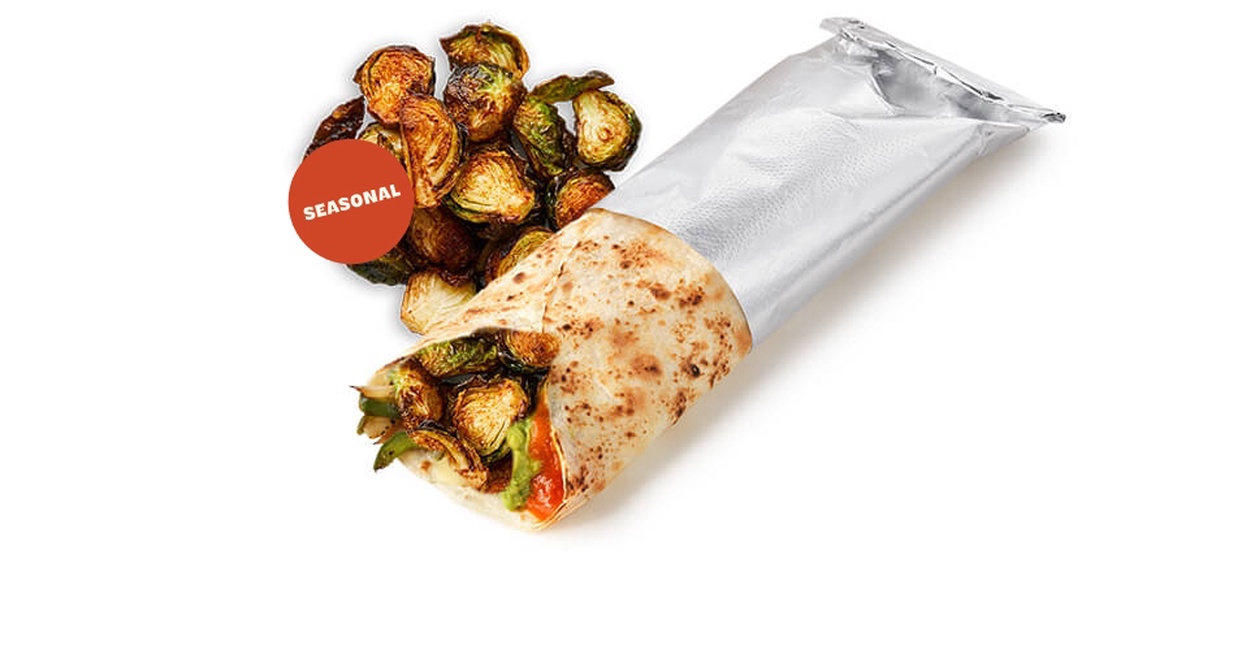 Spiced Brussels Sprouts Burrito