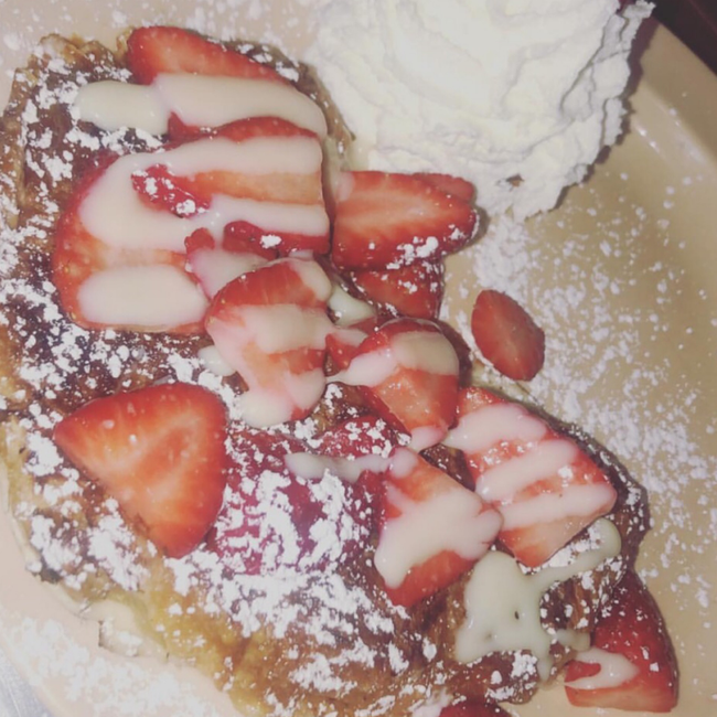 Strawberry Cream Cheese Stuffed French Toast