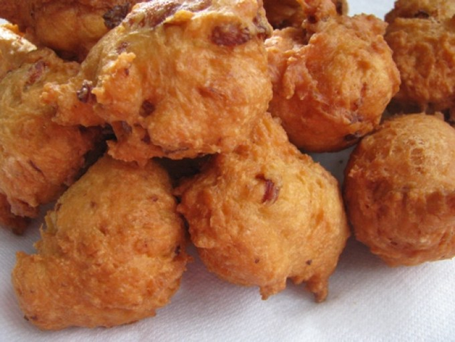 HALF DOZEN clam fritters