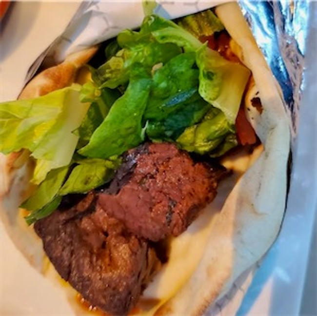 Lamb Kabob Sandwich