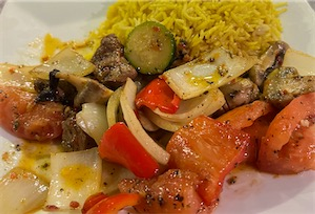 Spicy Grilled Lamb & Veggies