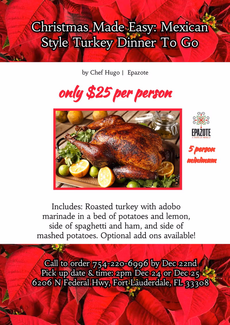 🎄“Christmas Made Easy” Feast — Only $25 Per Person!
