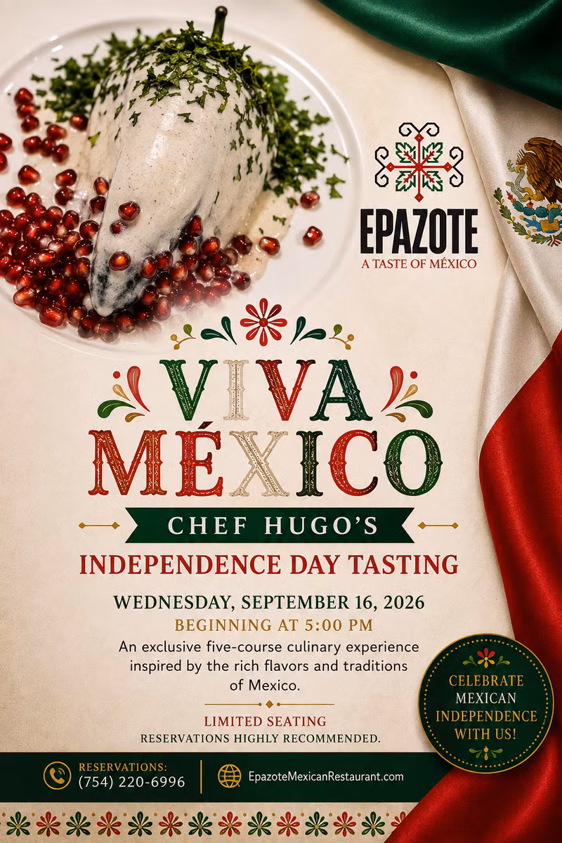 Viva México: Celebrate Mexican Independence Day at Epazote with Chef Hugo’s Five-Course Tasting Menu