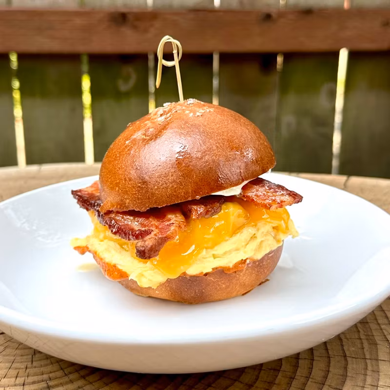 The B.E.C. breakfast sandwich